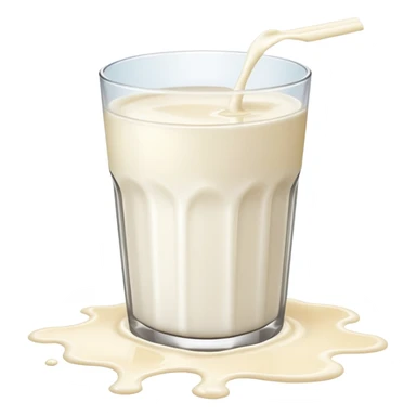 glass of milk spill on floor sticker