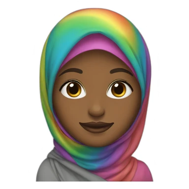 Rainbow hijab sticker