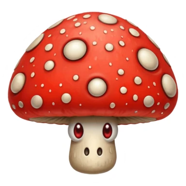 a rabid mushrooms with eyes sticker