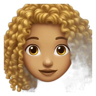 bamboo_curly hair_girl_hamsome sticker