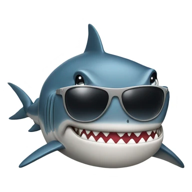 Shark wearing sunglasses  sticker