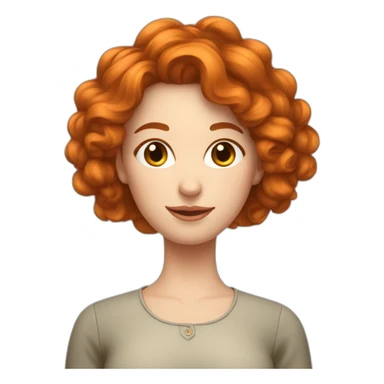 Femme rousse avec cheveux bouclés sticker