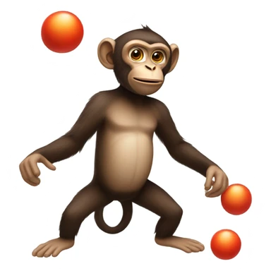 monkey juggling sticker