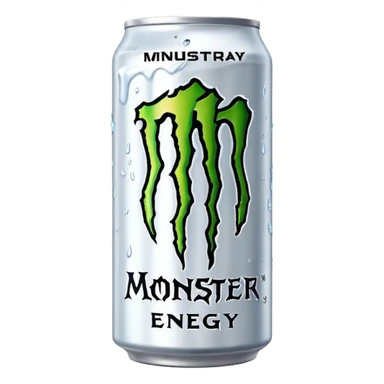 White monster energy drink sticker