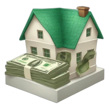 MONEY AND HOUSE sticker