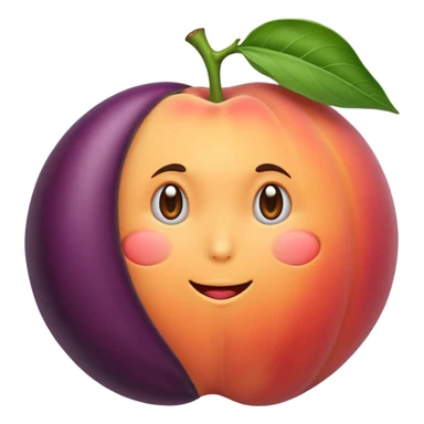 Peach with eggplant in it  sticker