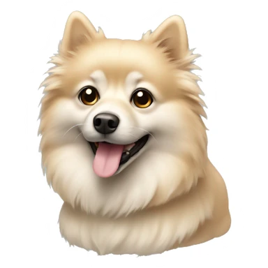 small beige spitz sticker