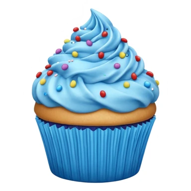 Giant blue cupcake sticker