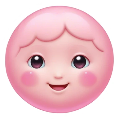 Cinematic floating soft heart, chubby round edges, pastel pink glow, tiny smiling face, surrounded by dreamy sparkles, gentle and loving. sticker