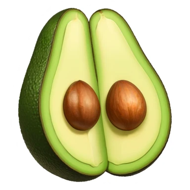 avocado sliced in half sticker