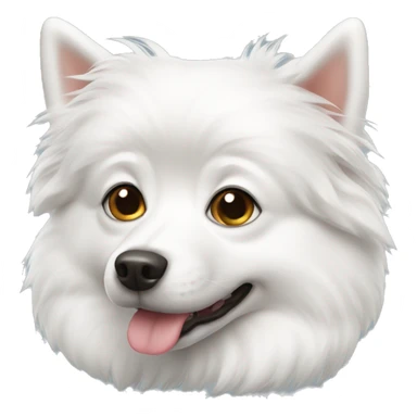White italian spitz dog sticker