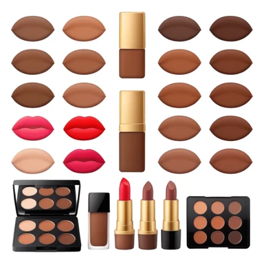 Brown makeup products sticker
