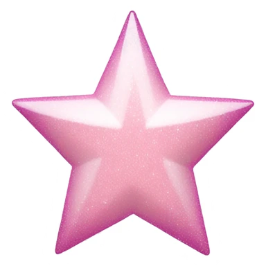pale pink star sparkle sticker
