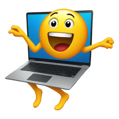 dancing laptop  sticker