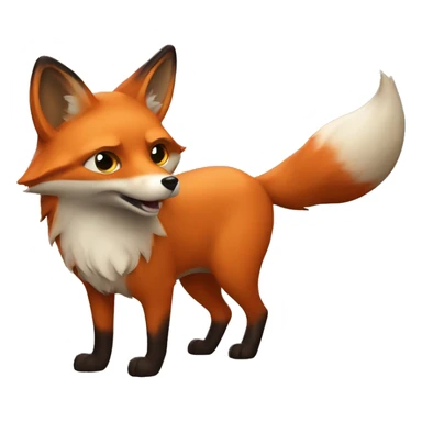 Fox in shushed  sticker