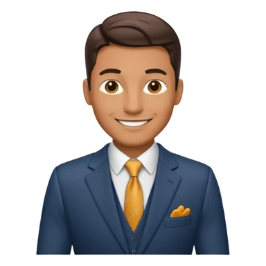 male 40 in cool suit sticker