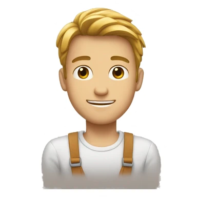 Jeune homme qui fait un v avec une main sticker