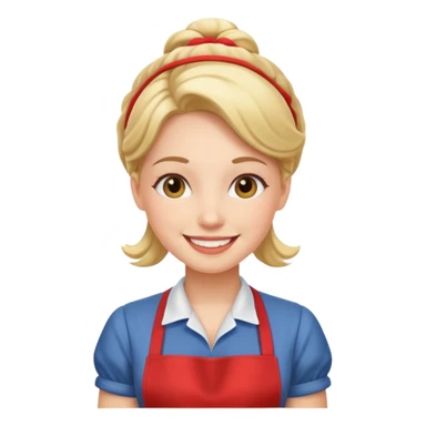 woman with apron sticker