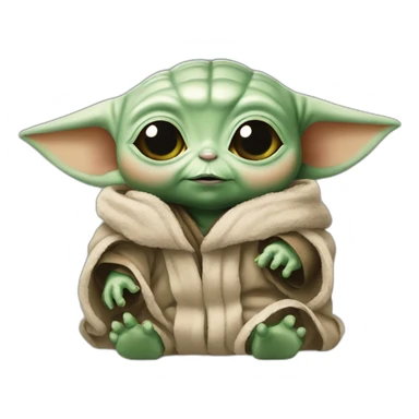 Baby Yoda love sticker