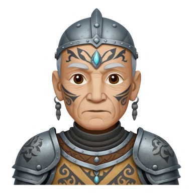 elderly tattooed knight sticker