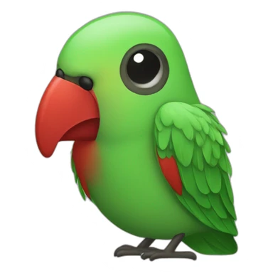 Green and red bird facepalm sticker