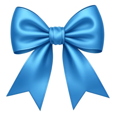 blue color bow sticker