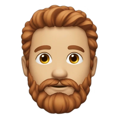 A brown air with redhead beard of 40 yo sticker
