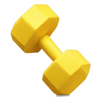 LIGHT YELLOW dumbell sticker