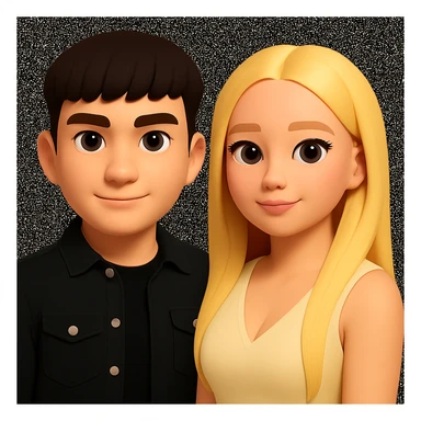 Slightly increase the volume of the upper body of the girl and slightly rotate her to face forward. Preserve the style of the original image. sticker