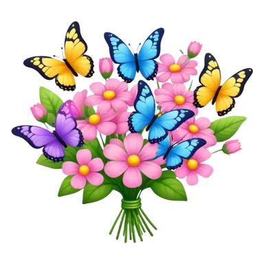 bouquet of butterflies sticker