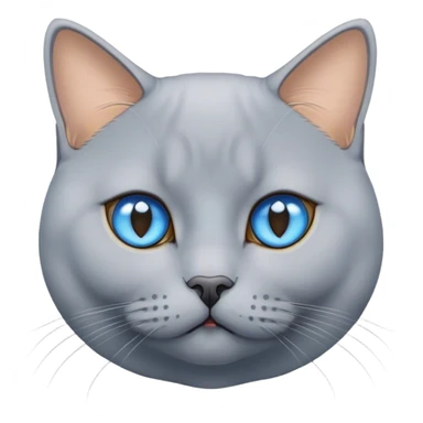 Blue golden british shorthair cat with blue eyes sticker