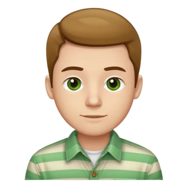 Man with green Striped Shirt not t shirt sticker