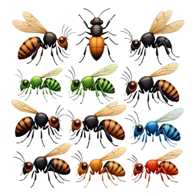 bunch of insects sticker