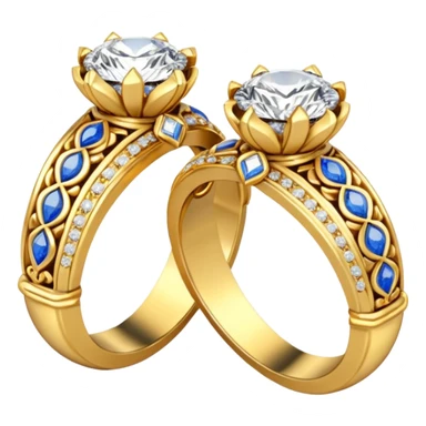 two ndian engagements rings next to each other sticker