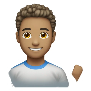 fit smiling light skin boy in blue sticker