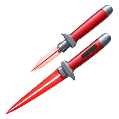 red lazer knife sticker