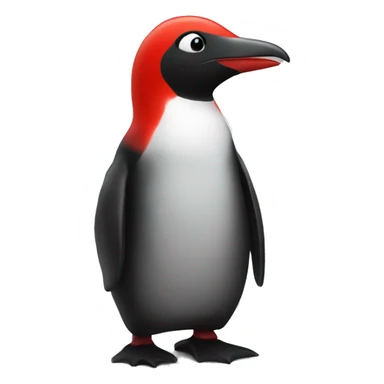 bright red instead of blackpinguin sticker