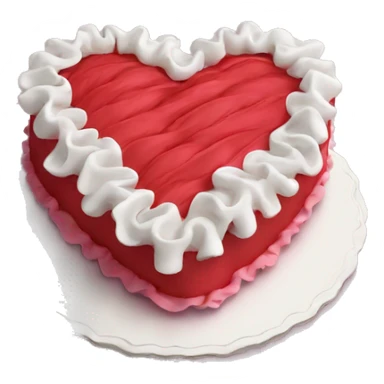 Ruffle heart cake sticker