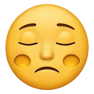 Annoyed yellow emoji circle face sticker