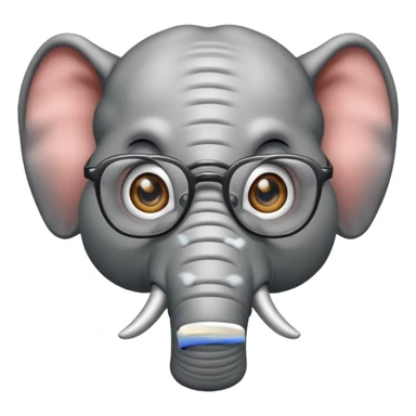 elephant wtih glasses sticker