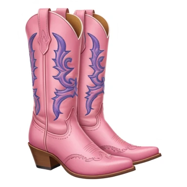 Pink cowboy boots sticker
