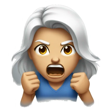 Girl angry yelling sticker