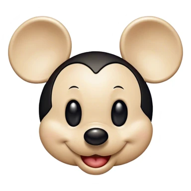 Cross eyed micky mouse, doing a kissy face sticker