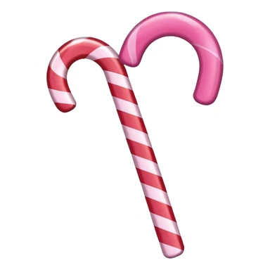 Red and pink candy cane sticker