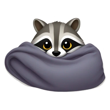 Raccoon under covers sticker