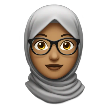 Hijab girl with glasses  sticker
