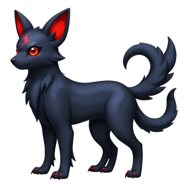 Dark Absol-Poochyena-Umbreon-fusion (full body) sticker