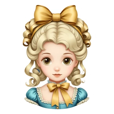 rococo regency cute ribbon sticker