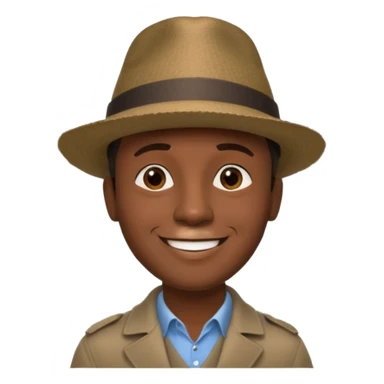 Homme. Créole réunionnais avec chapeau Tour Eiffel  sticker