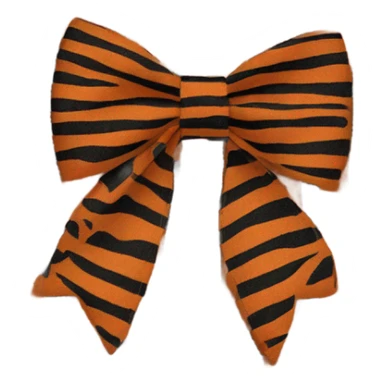 tiger print bow  sticker